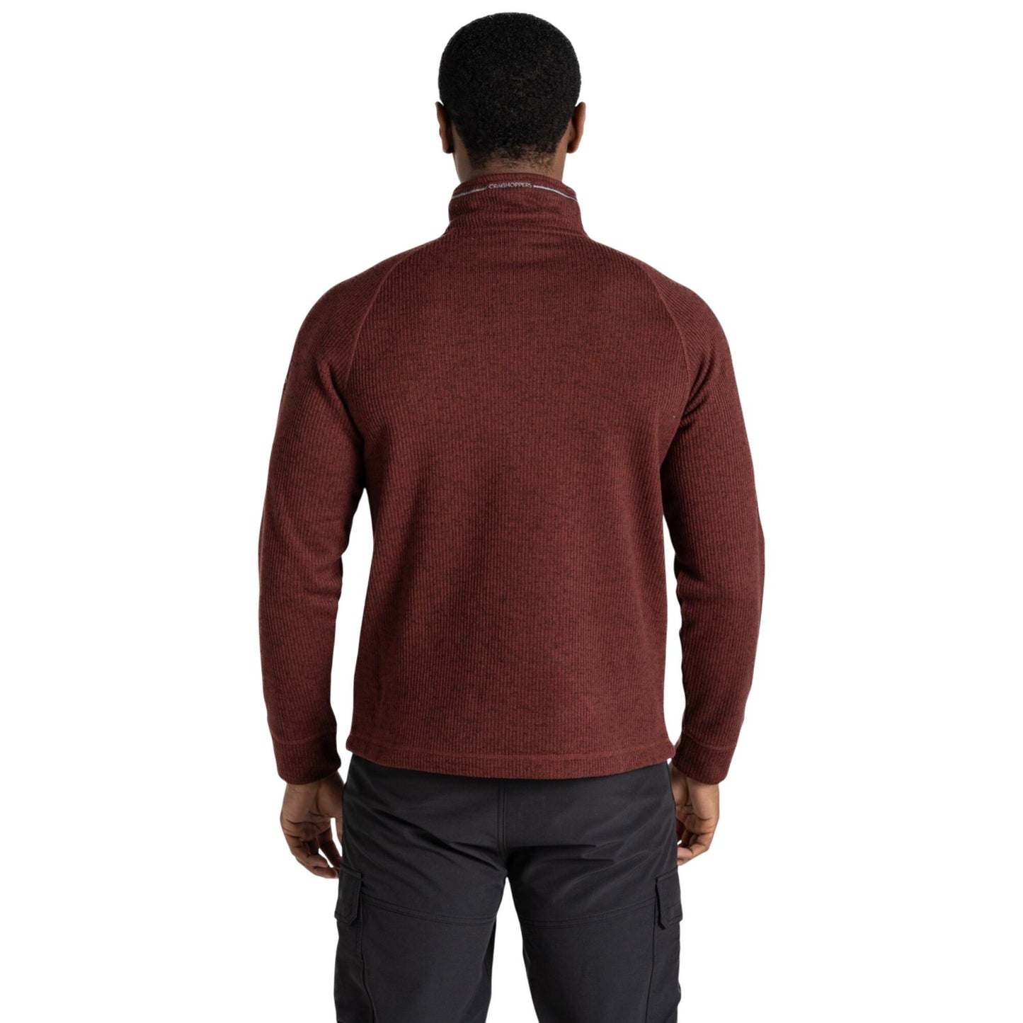 Axinite Red Marl - Back - Craghoppers Mens Wole Quarter Zip Fleece Top