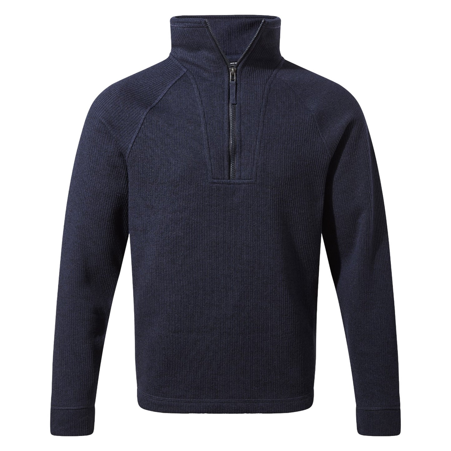 Blue Navy Marl - Front - Craghoppers Mens Wole Quarter Zip Fleece Top