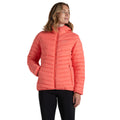Deep Coral - Side - Craghoppers Womens-Ladies Compresslite VIII Hooded Padded Jacket