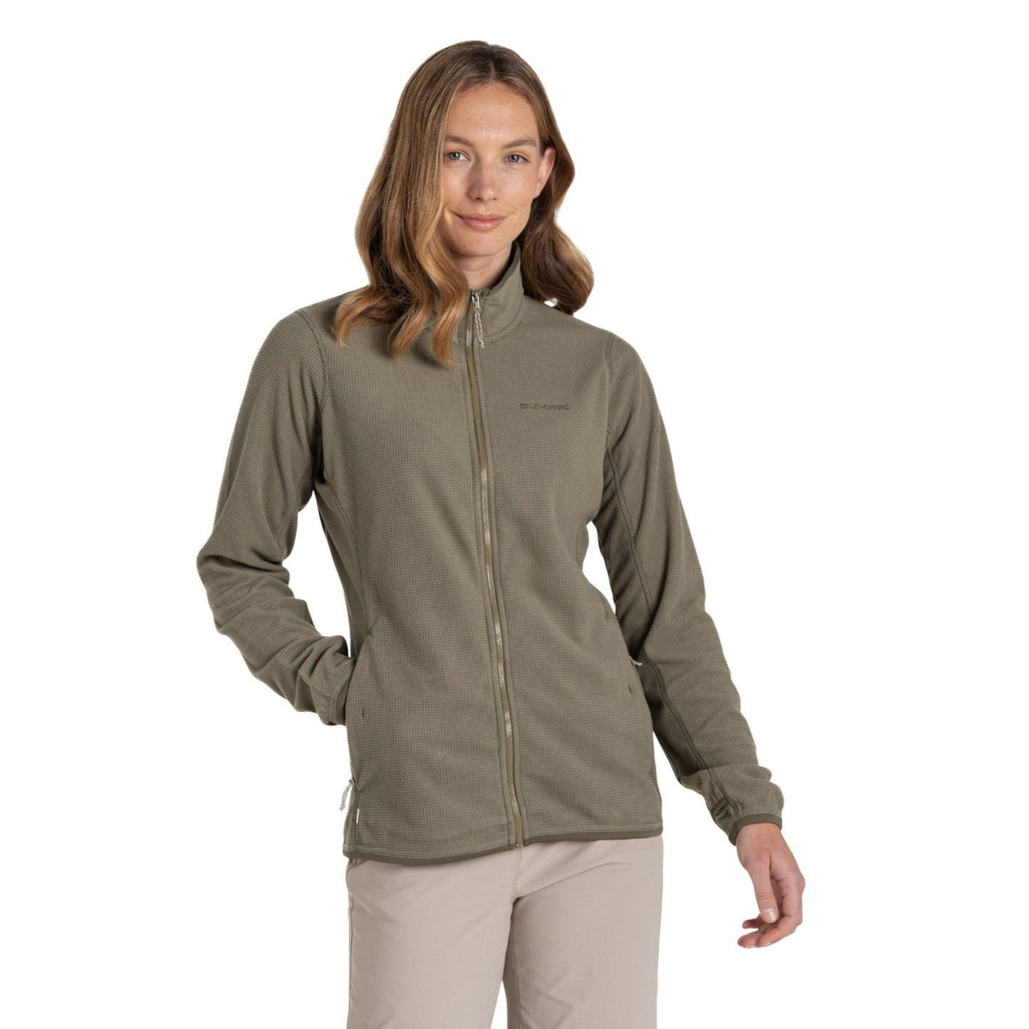Soft Moss - Close up - Craghoppers Womens-Ladies Anya Nosilife Fleece Jacket