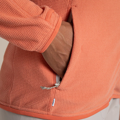 Red Sandstone - Pack Shot - Craghoppers Womens-Ladies Anya Nosilife Fleece Jacket