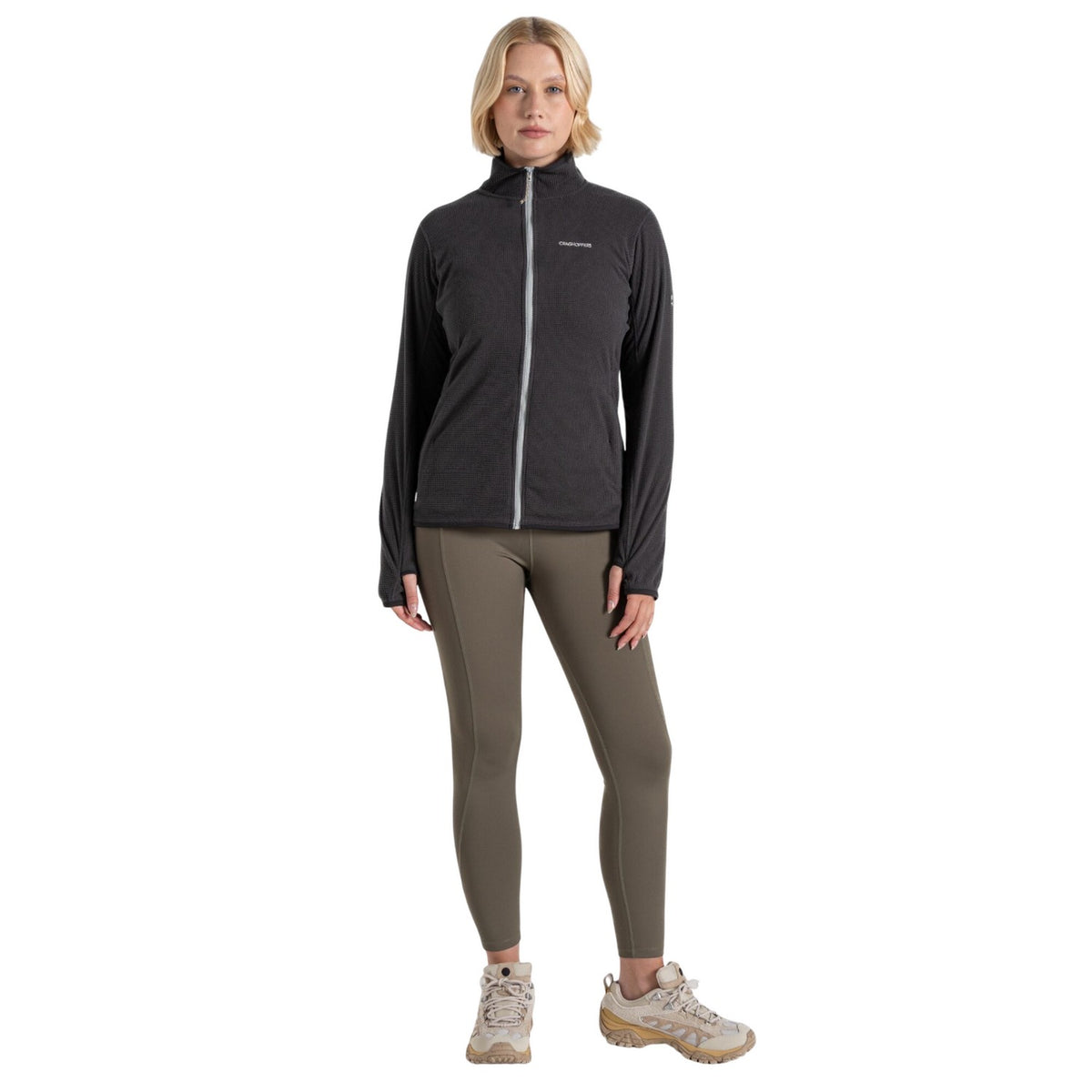 Charcoal - Pack Shot - Craghoppers Womens-Ladies Anya Nosilife Fleece Jacket