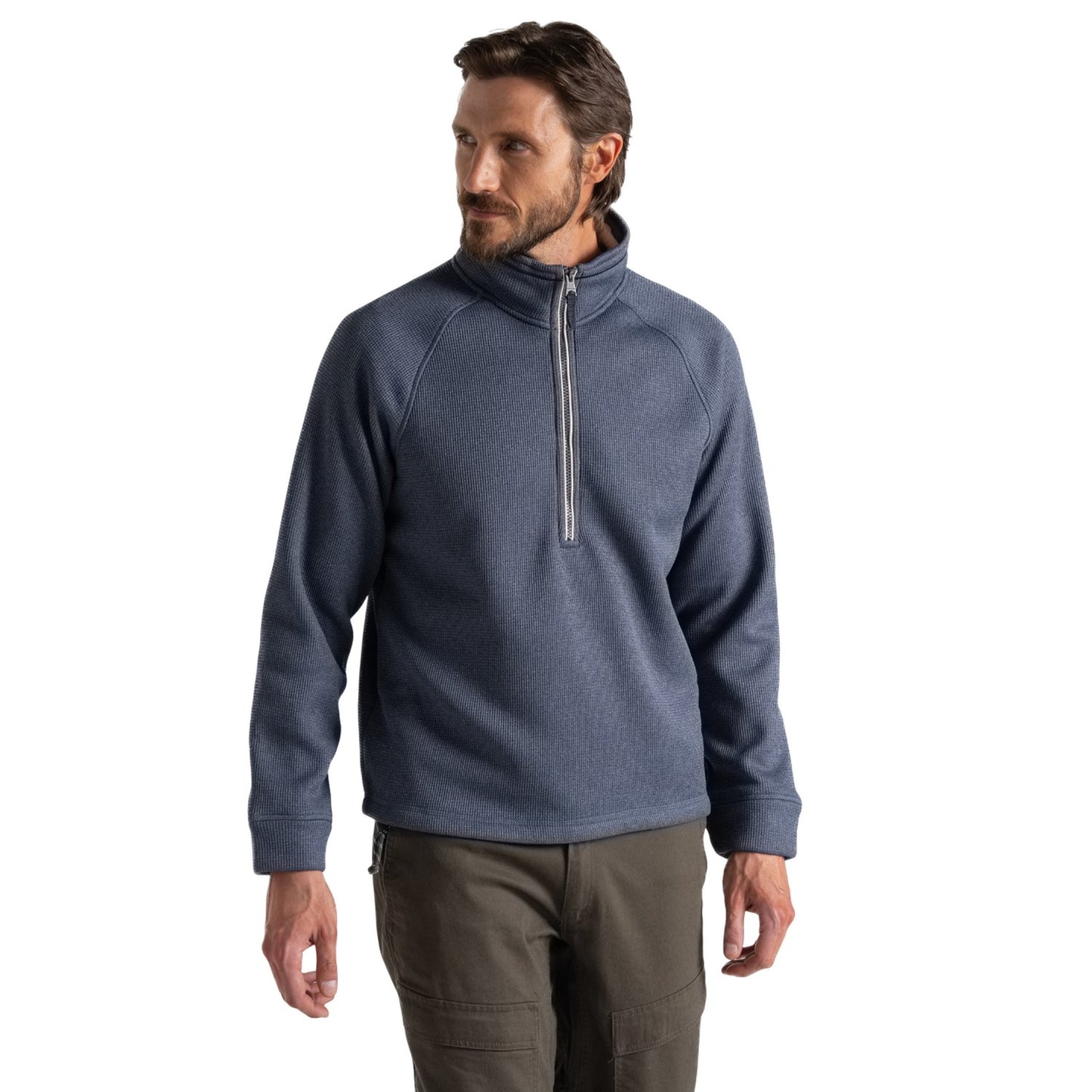Blue Navy - Side - Craghoppers Mens Belton Half Zip Fleece Top