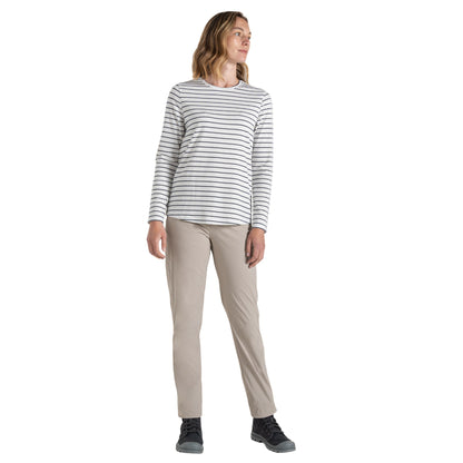 Blue Navy - Lifestyle - Craghoppers Womens-Ladies Akona Stripe Nosilife Long-Sleeved T-Shirt