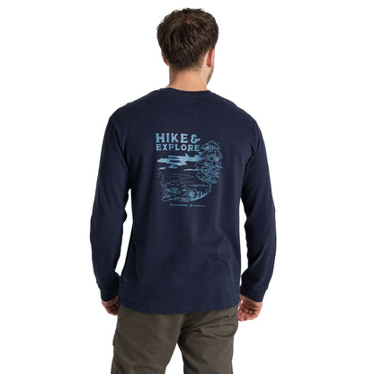Blue Navy - Back - Craghoppers Mens National Trust Limestone Long-Sleeved T-Shirt