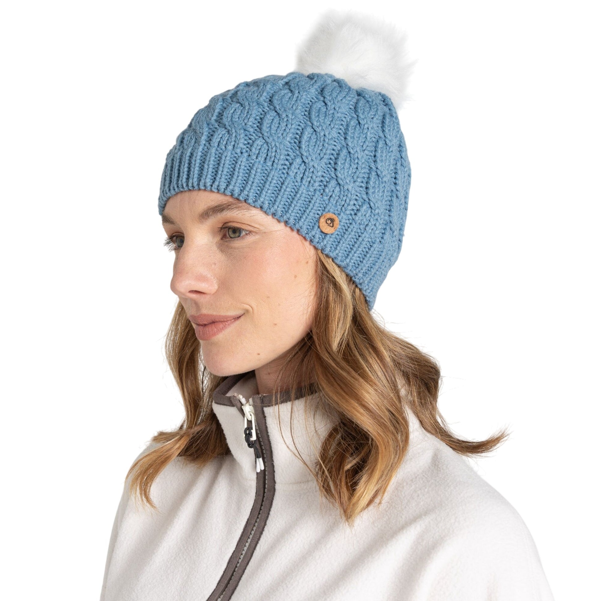 Light Denim - Side - Craghoppers Womens-Ladies Niamh Beanie