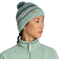 Pale Pistachio - Back - Craghoppers Womens-Ladies National Trust Gorse Stripe Beanie