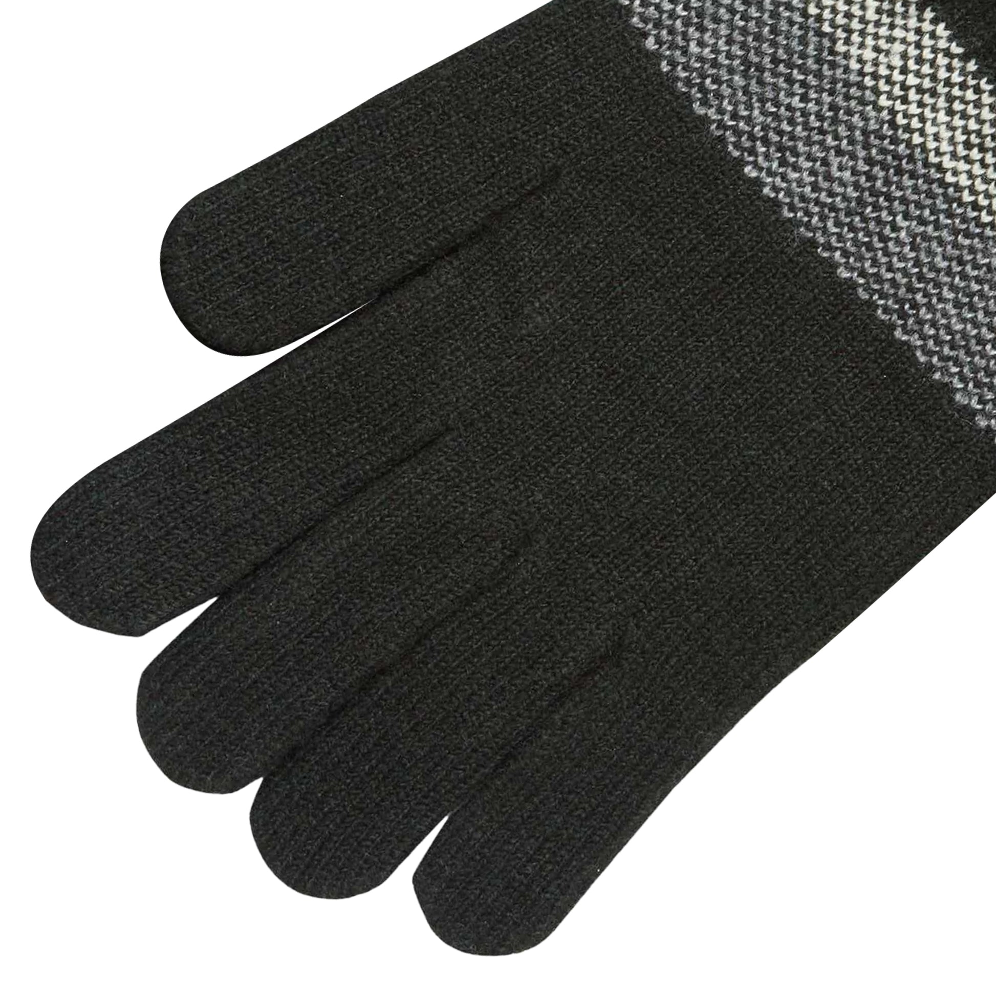 Black - Side - Craghoppers Mens Forster Winter Gloves