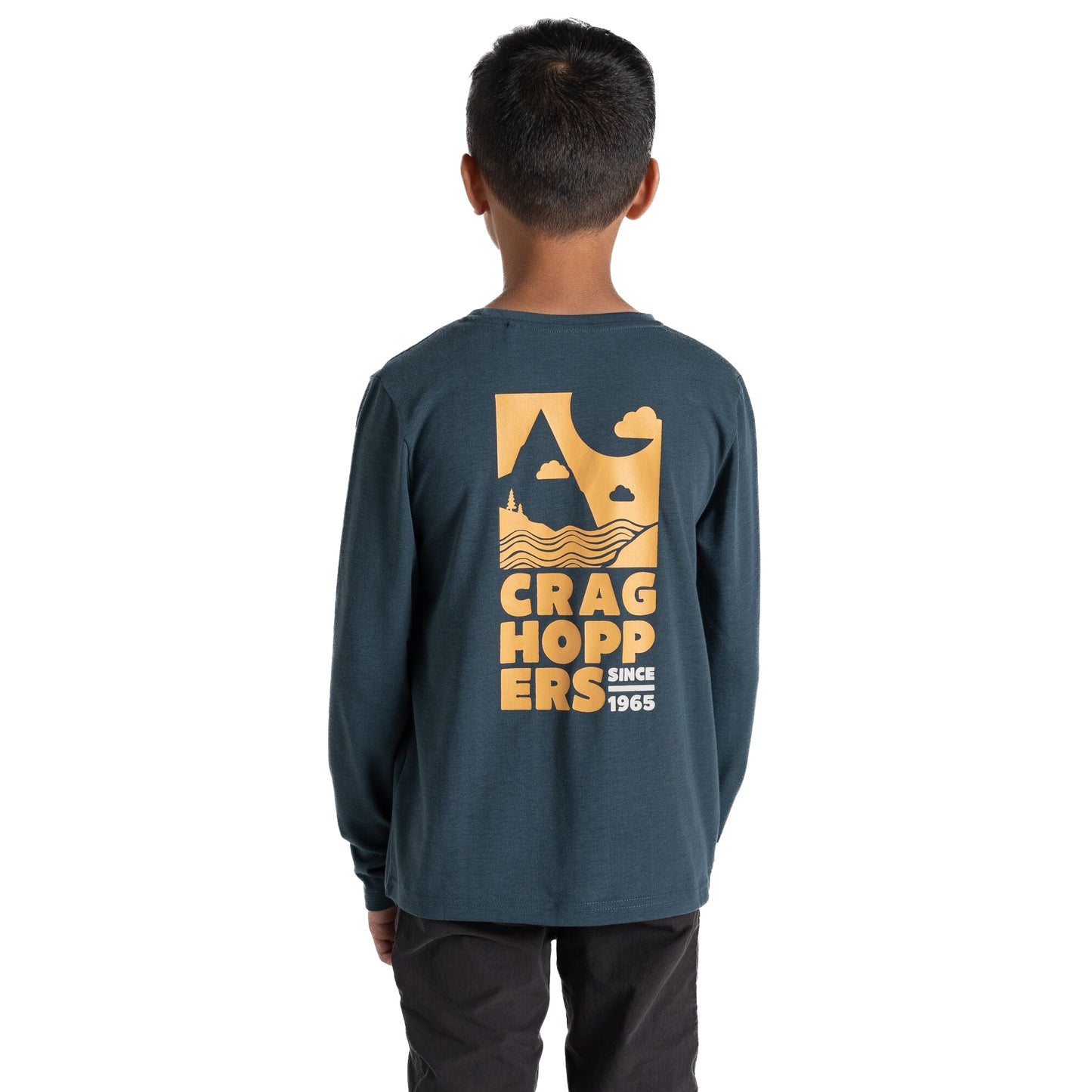 Blue Stone - Back - Craghoppers Childrens-Kids Nosilife Cruz Back Print Long-Sleeved T-Shirt