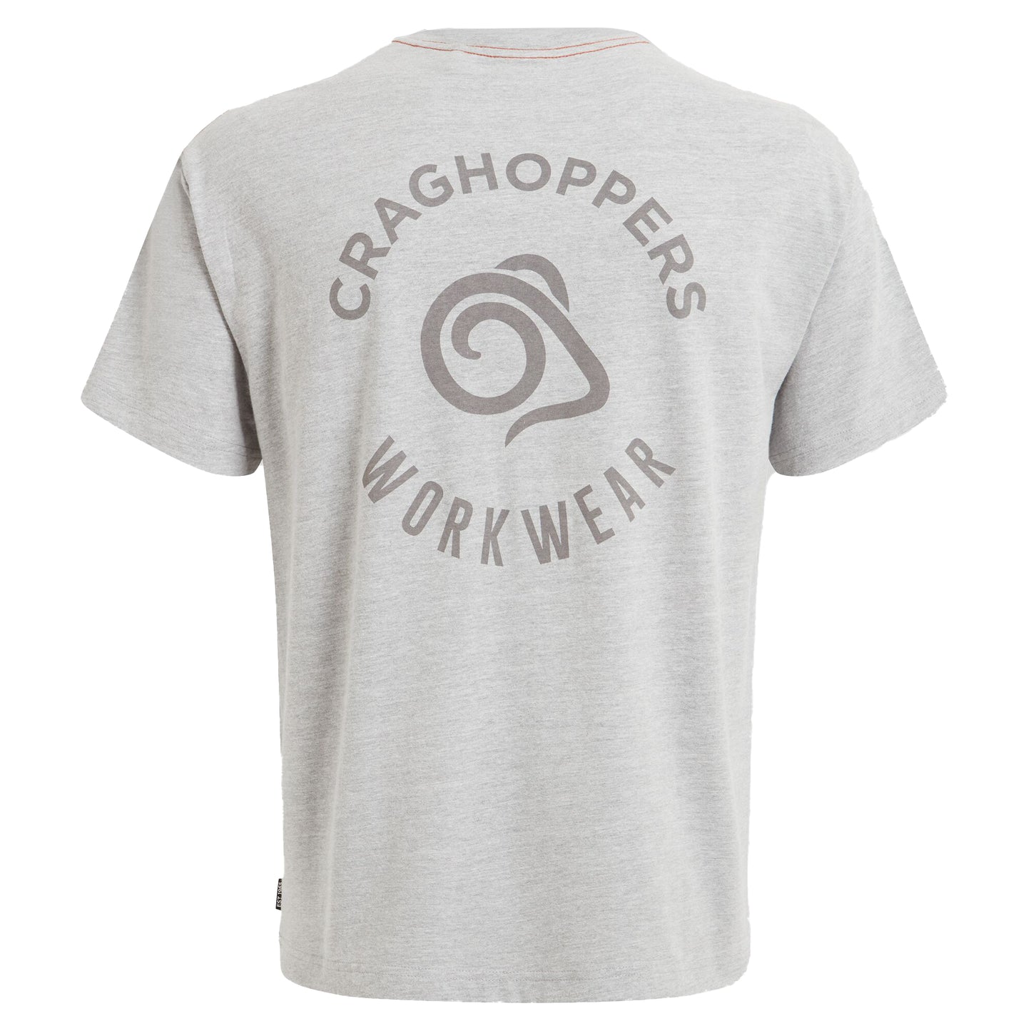 Soft Grey Marl - Back - Craghoppers Mens Wakefield Workwear Pocket T-Shirt