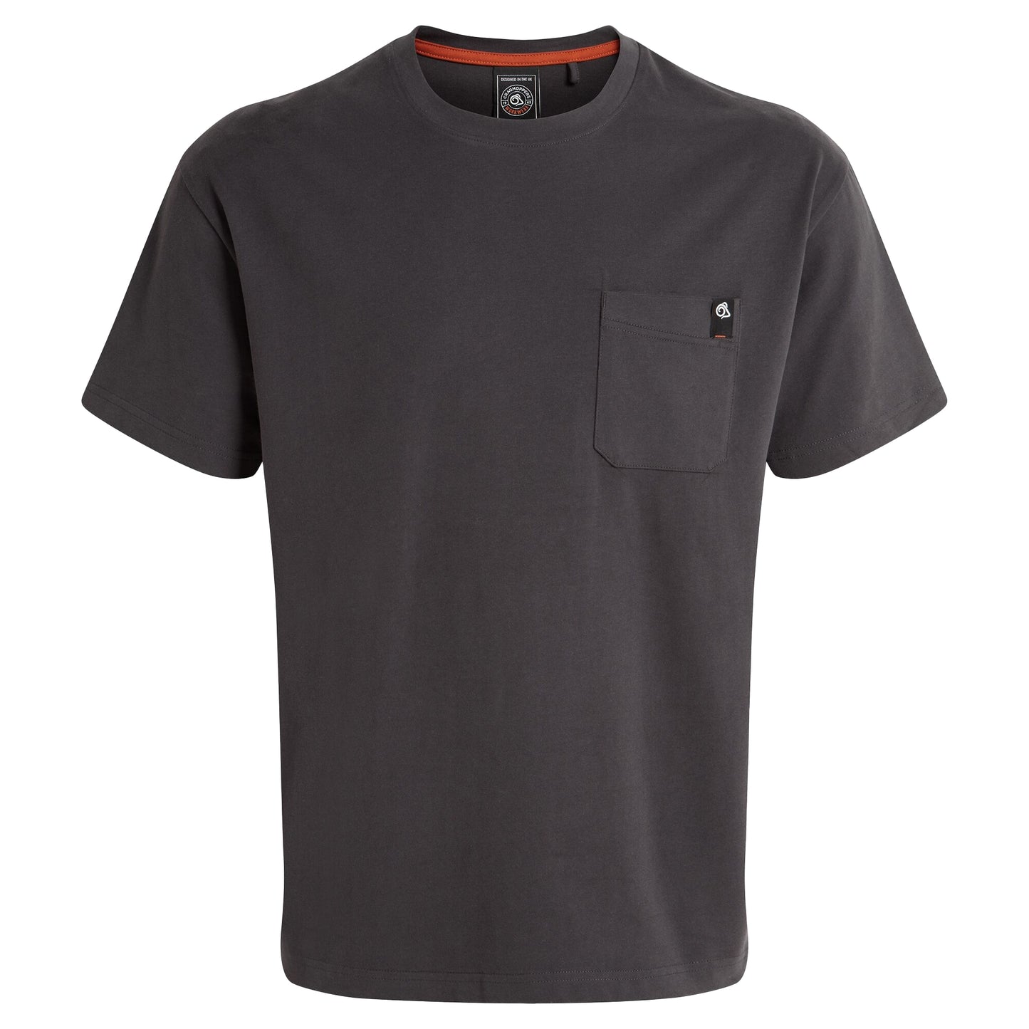 Carbon Grey - Front - Craghoppers Mens Wakefield Workwear Pocket T-Shirt