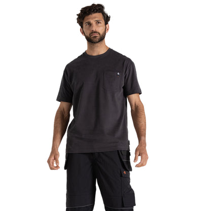 Carbon Grey - Side - Craghoppers Mens Wakefield Workwear Pocket T-Shirt