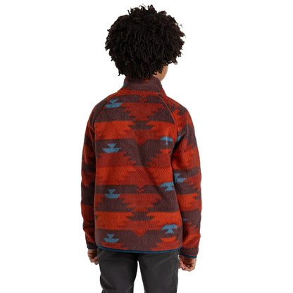 Carnelian Orange - Back - Craghoppers Childrens-Kids Pico Geometric Half Zip Fleece Top