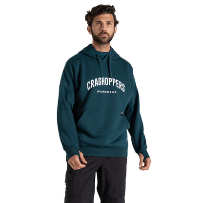 Dark Aegean Blue - Side - Craghoppers Mens Workwear Oulston Hoodie