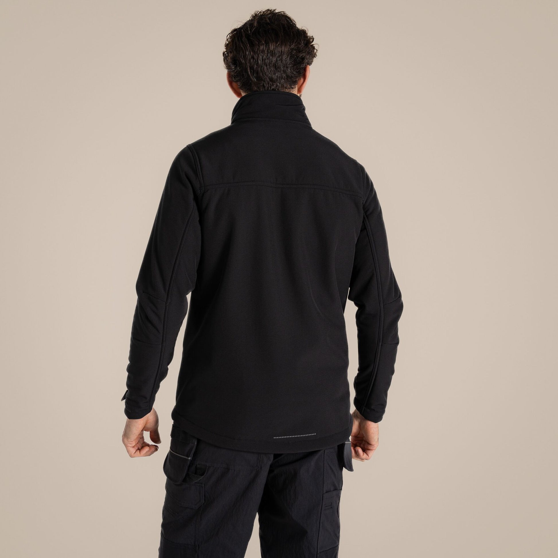Black - Back - Craghoppers Mens Whitby Soft Shell Jacket