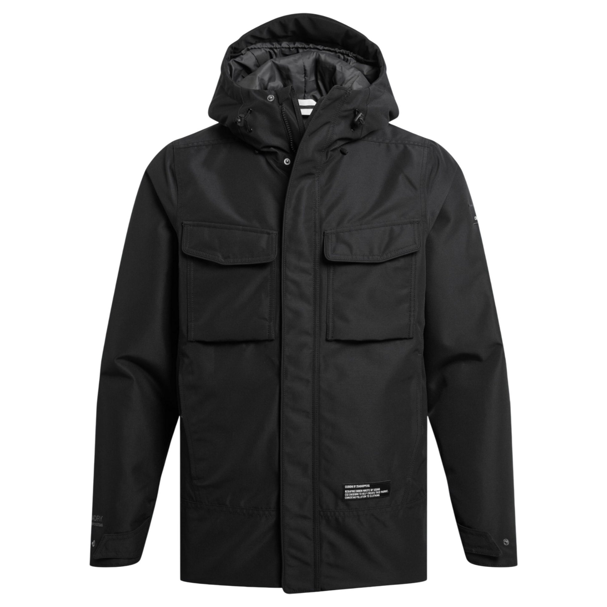 Black - Front - Craghoppers Mens Arche CO2 Renu Technology Waterproof Jacket