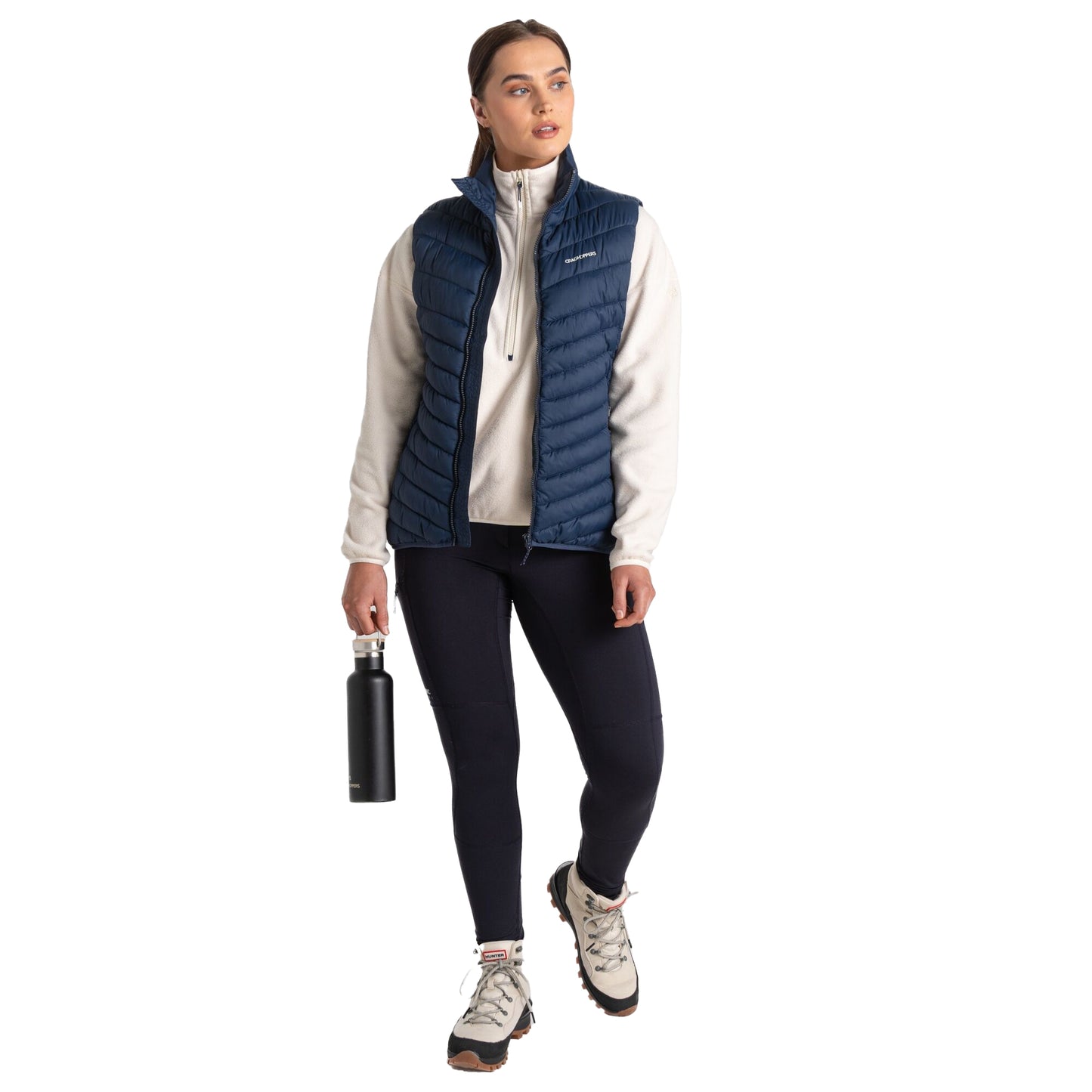 Blue Navy - Side - Craghoppers Womens-Ladies Compresslite VII Gilet