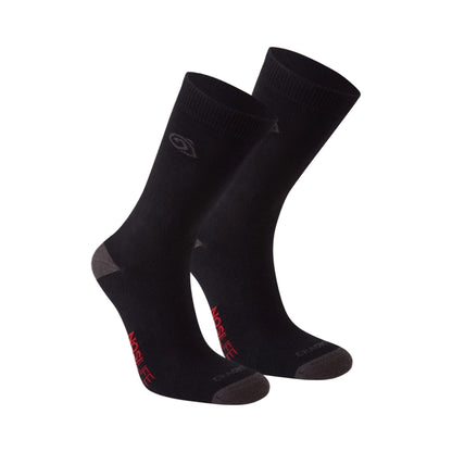 Black-Dark Lead - Front - Craghoppers Unisex Adult Insect Repellent Socks (Pack Of 2)