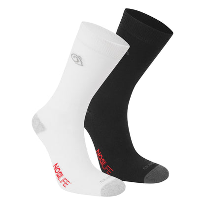 Black-White - Front - Craghoppers Unisex Adult Insect Repellent Socks (Pack Of 2)
