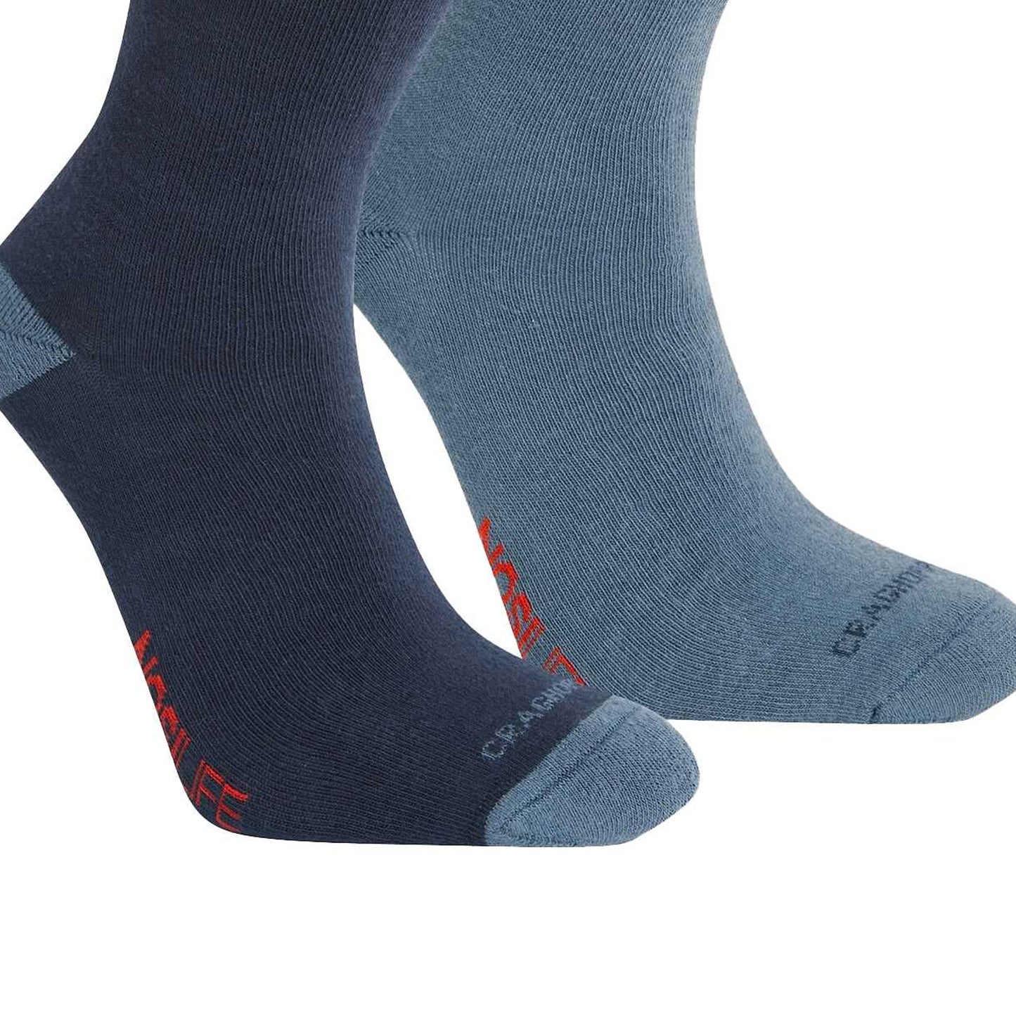 Blue Navy-Blue Stone - Side - Craghoppers Unisex Adult Insect Repellent Socks (Pack of 2)