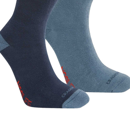Blue Navy-Blue Stone - Side - Craghoppers Unisex Adult Insect Repellent Socks (Pack of 2)