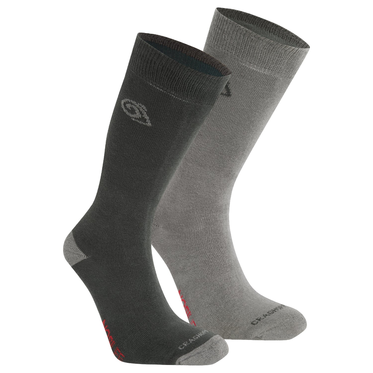 Black Pepper-Mid Grey - Front - Craghoppers Unisex Adult Insect Repellent Socks (Pack of 2)