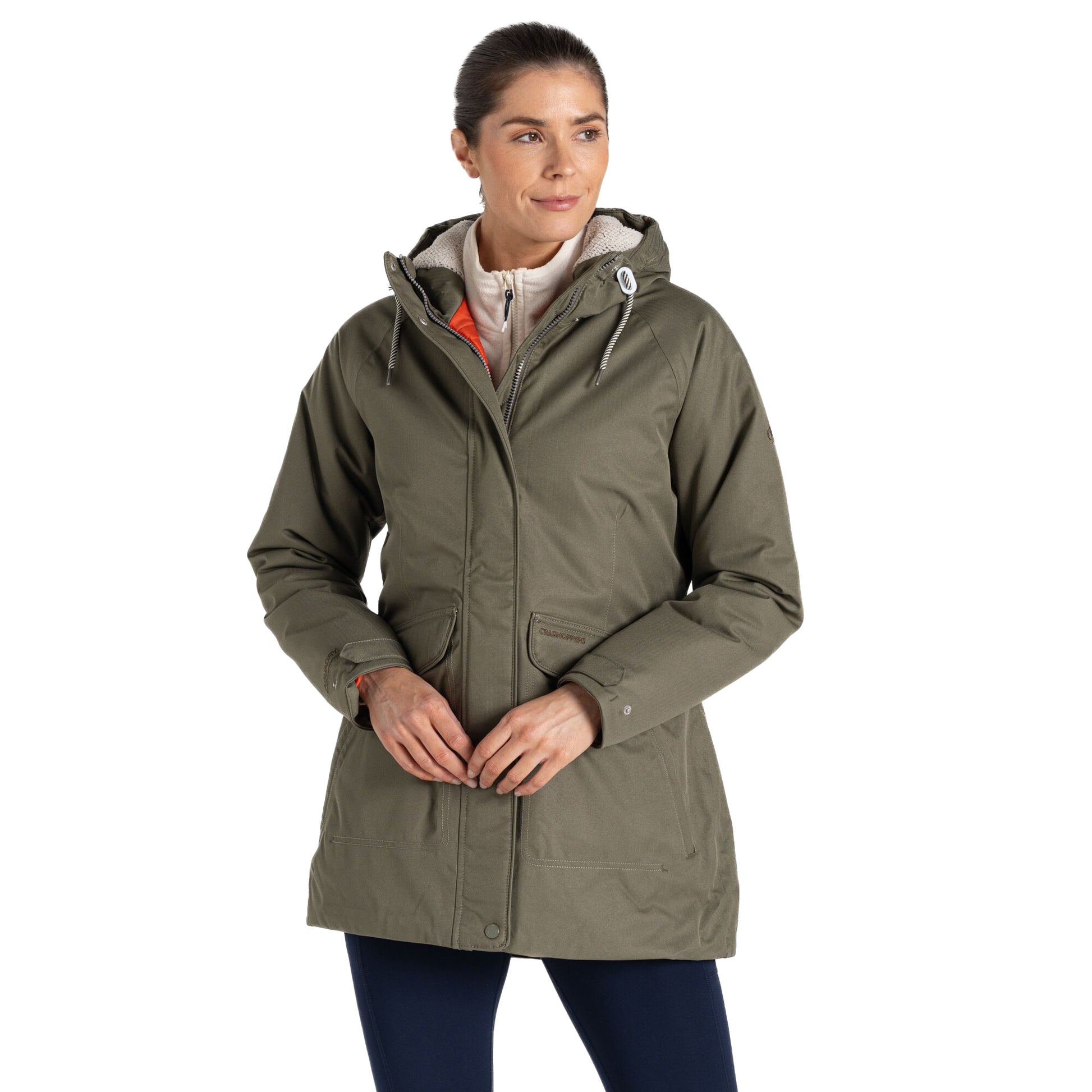 Wild Olive - Front - Craghoppers Womens-Ladies Rowena II Waterproof Jacket