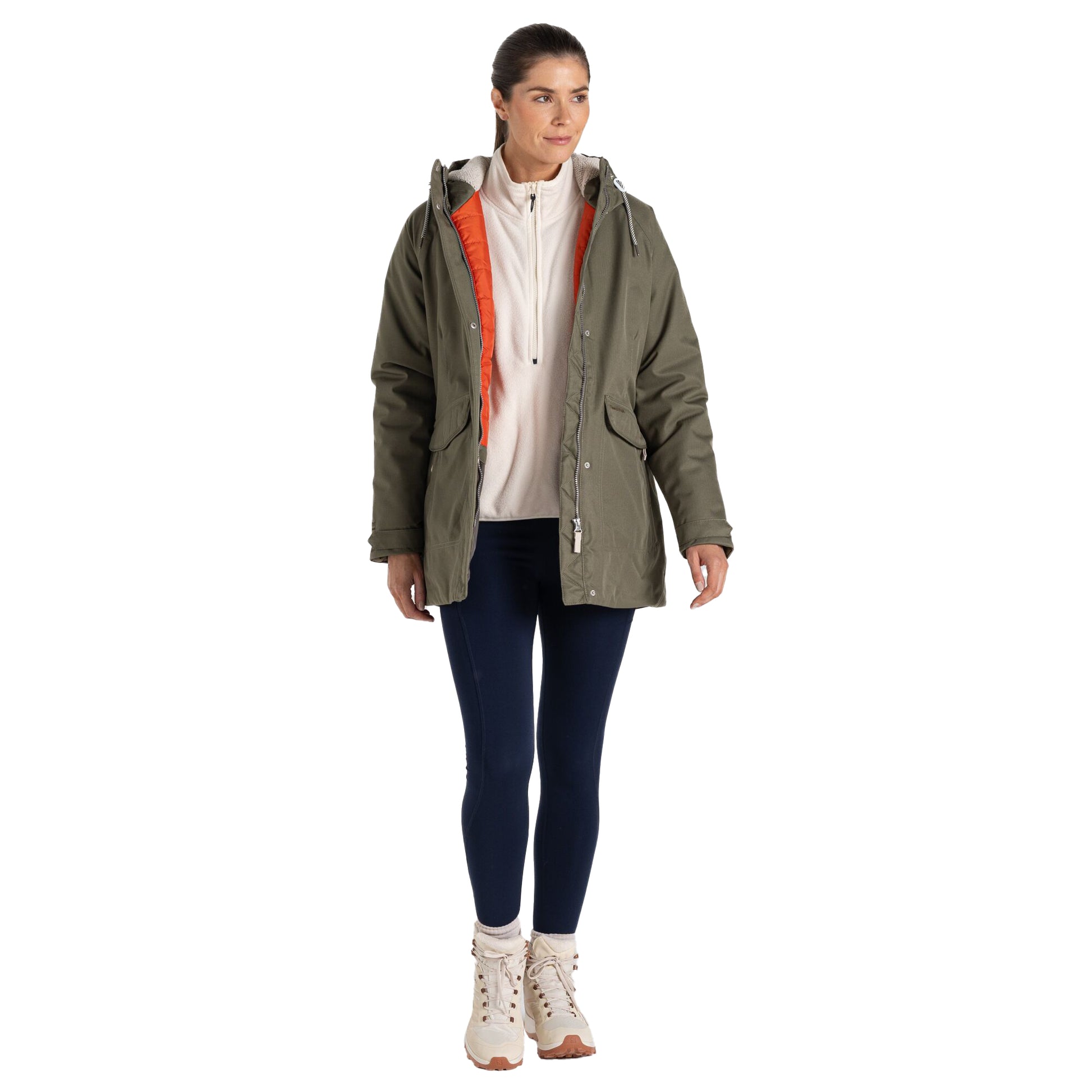 Wild Olive - Side - Craghoppers Womens-Ladies Rowena II Waterproof Jacket