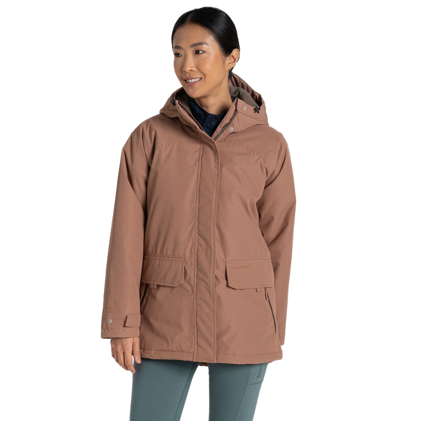 Umber - Side - Craghoppers Womens-Ladies Waterproof Jacket
