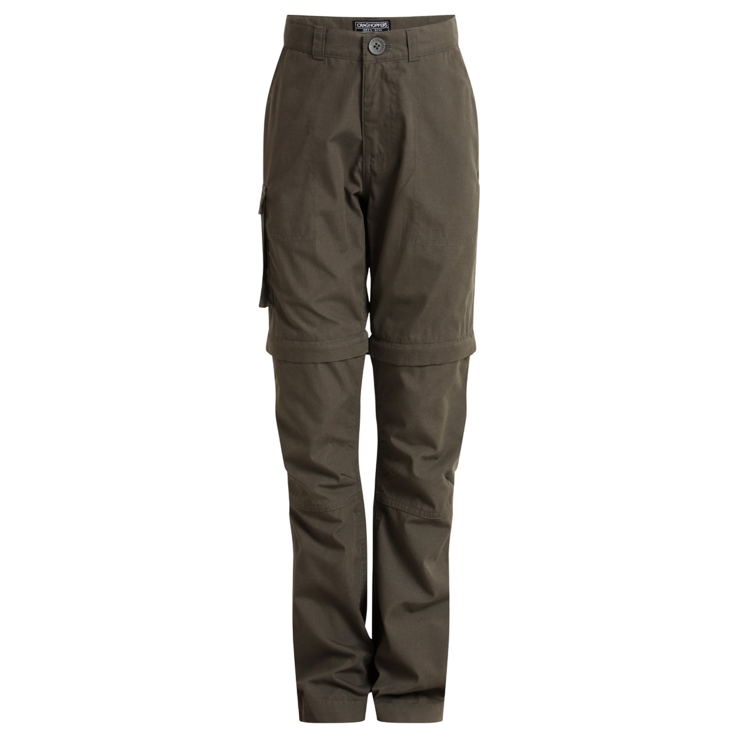 Woodland Green - Front - Craghoppers Childrens-Kids Kiwi II Convertible Cargo Trousers