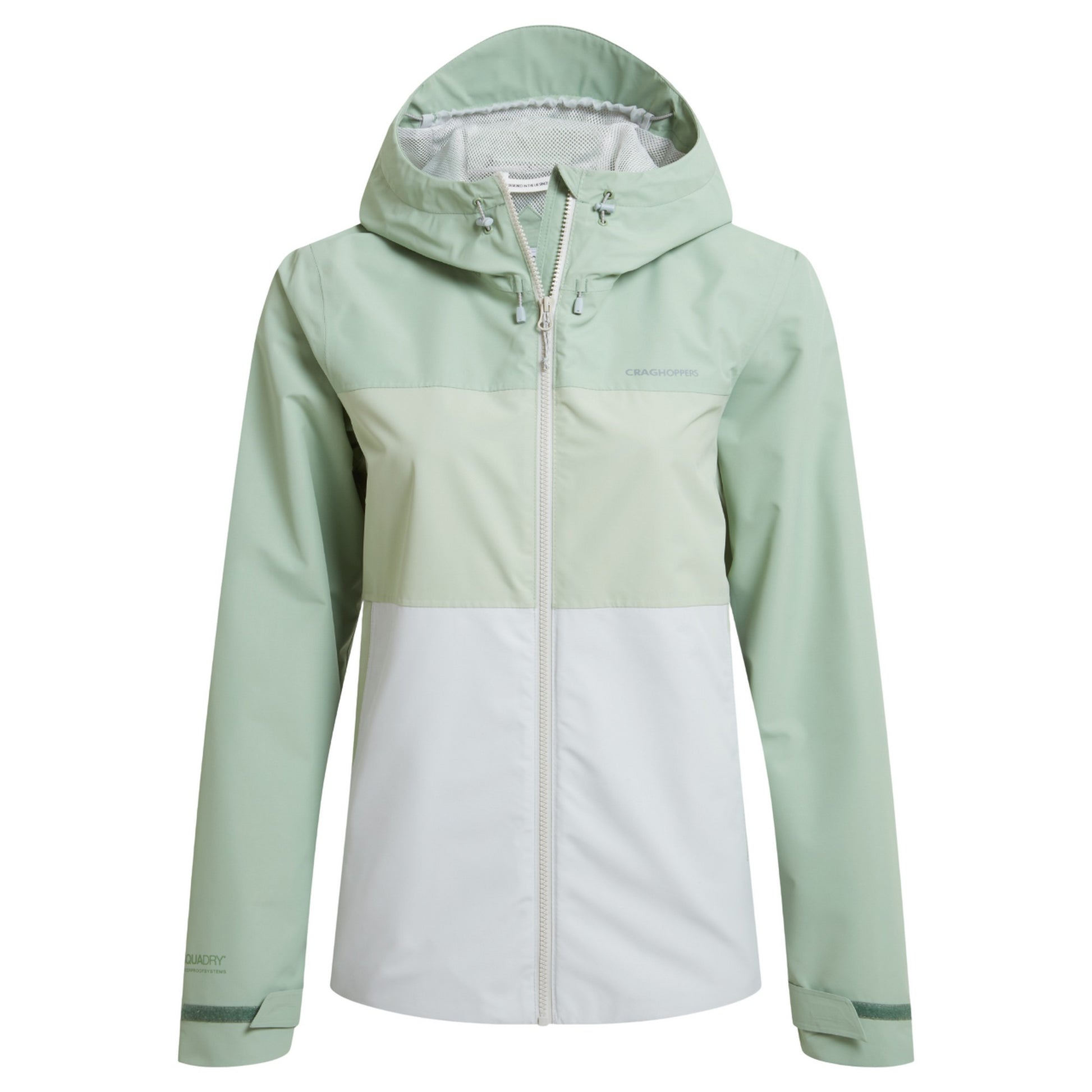 Deep Bud Green-Bud Green-Lunar Grey - Front - Craghoppers Womens-Ladies Kora Waterproof Jacket