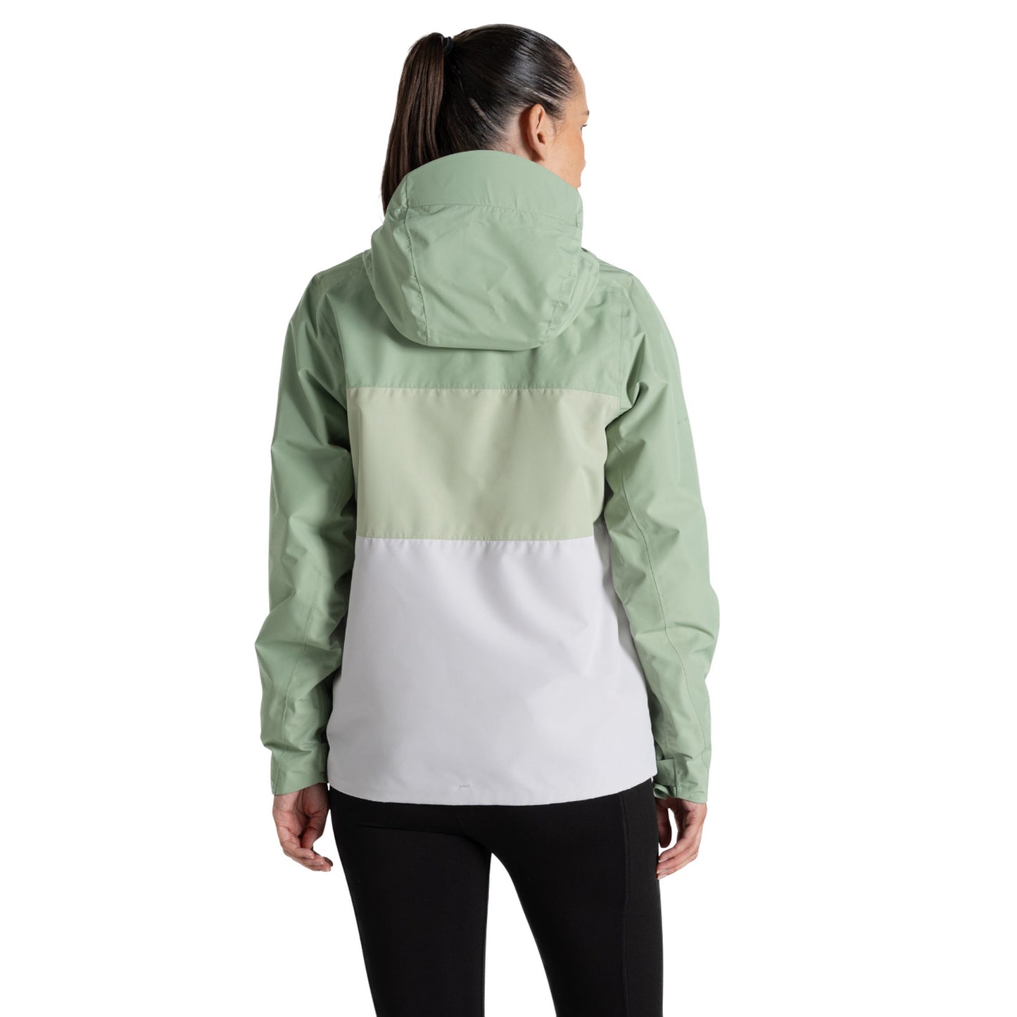 Deep Bud Green-Bud Green-Lunar Grey - Back - Craghoppers Womens-Ladies Kora Waterproof Jacket