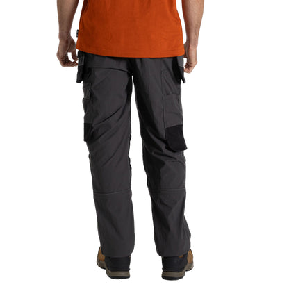Carbon Grey-Black - Back - Craghoppers Mens Sheffield Holster Stretch Work Trousers