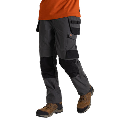 Carbon Grey-Black - Side - Craghoppers Mens Sheffield Holster Stretch Work Trousers