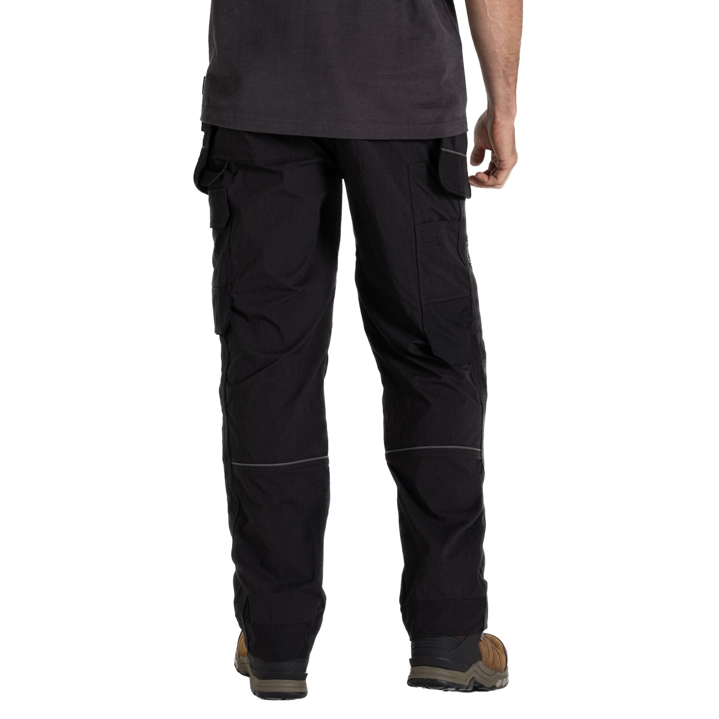 Black - Back - Craghoppers Mens Sheffield Holster Stretch Work Trousers