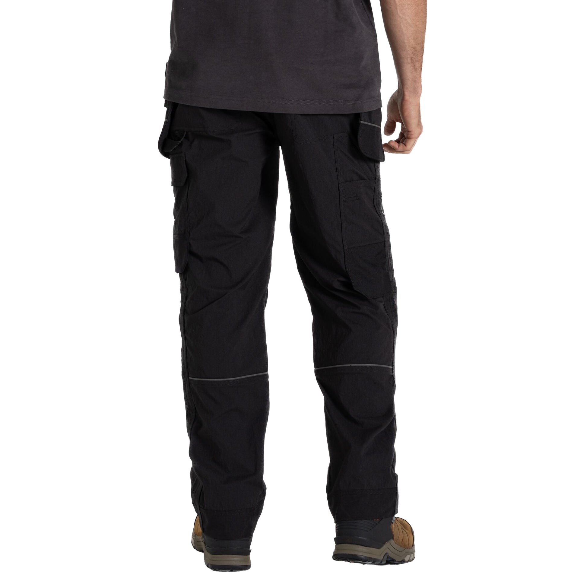 Black - Back - Craghoppers Mens Sheffield Holster Stretch Work Trousers