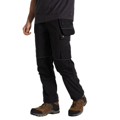 Black - Side - Craghoppers Mens Sheffield Holster Stretch Work Trousers