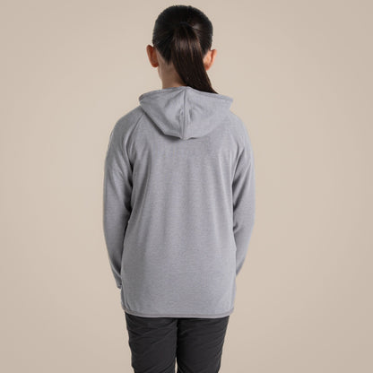 Soft Grey Marl - Back - Craghoppers Childrens-Kids Frey Nosilife Hooded Jacket