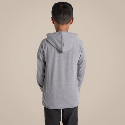Soft Grey Marl - Side - Craghoppers Childrens-Kids Frey Nosilife Hooded Jacket