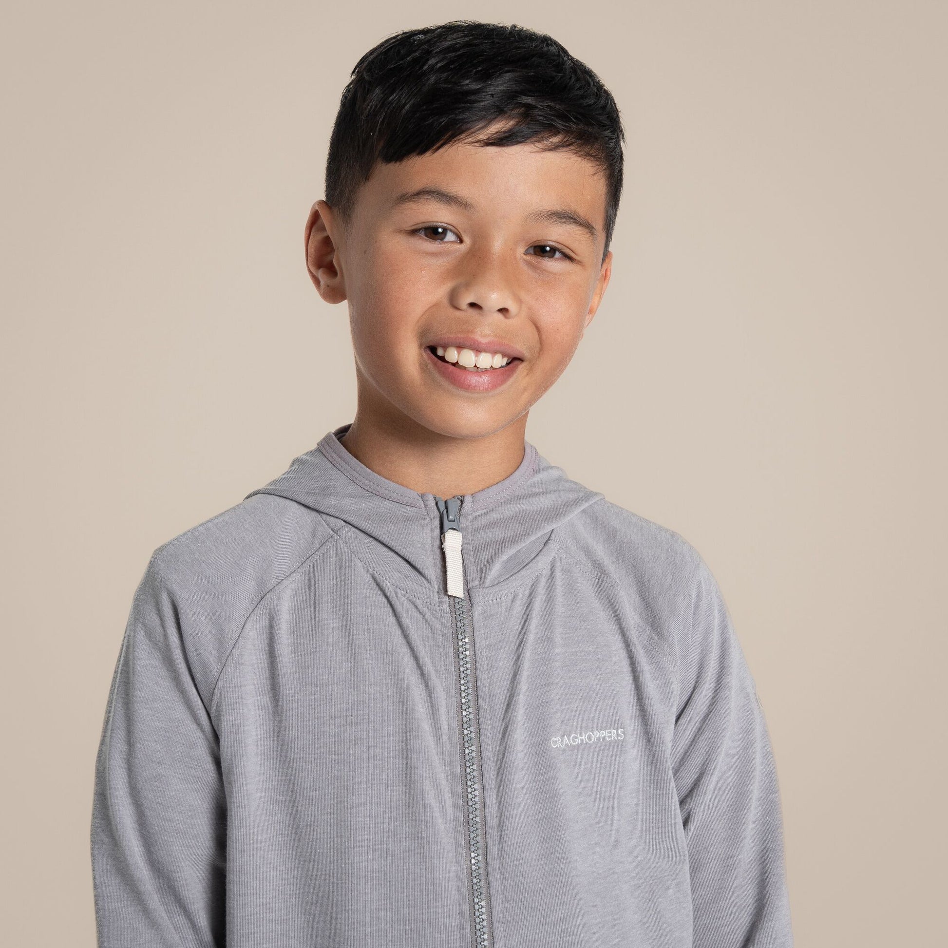 Soft Grey Marl - Lifestyle - Craghoppers Childrens-Kids Frey Nosilife Hooded Jacket