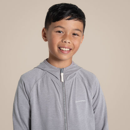 Soft Grey Marl - Lifestyle - Craghoppers Childrens-Kids Frey Nosilife Hooded Jacket