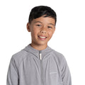 Soft Grey Marl - Side - Craghoppers Childrens-Kids Frey Nosilife Hooded Jacket