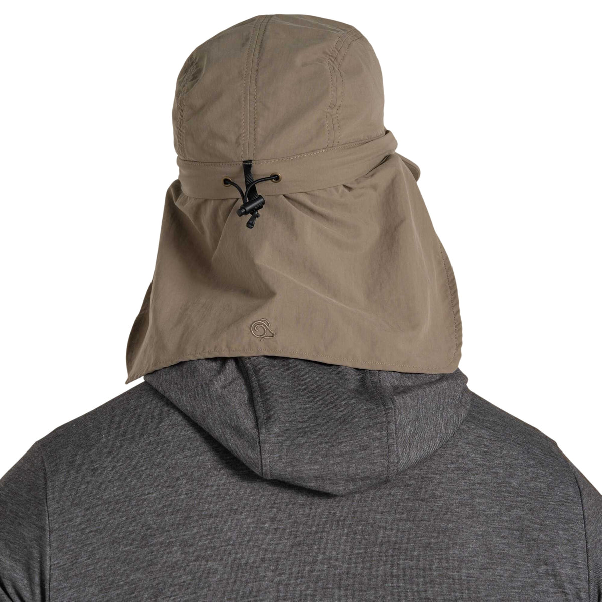 Pebble - Back - Craghoppers Mens NosiLife III Logo Desert Hat