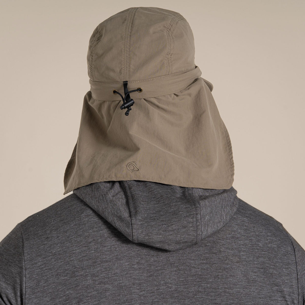 Pebble - Back - Craghoppers Mens NosiLife III Logo Desert Hat