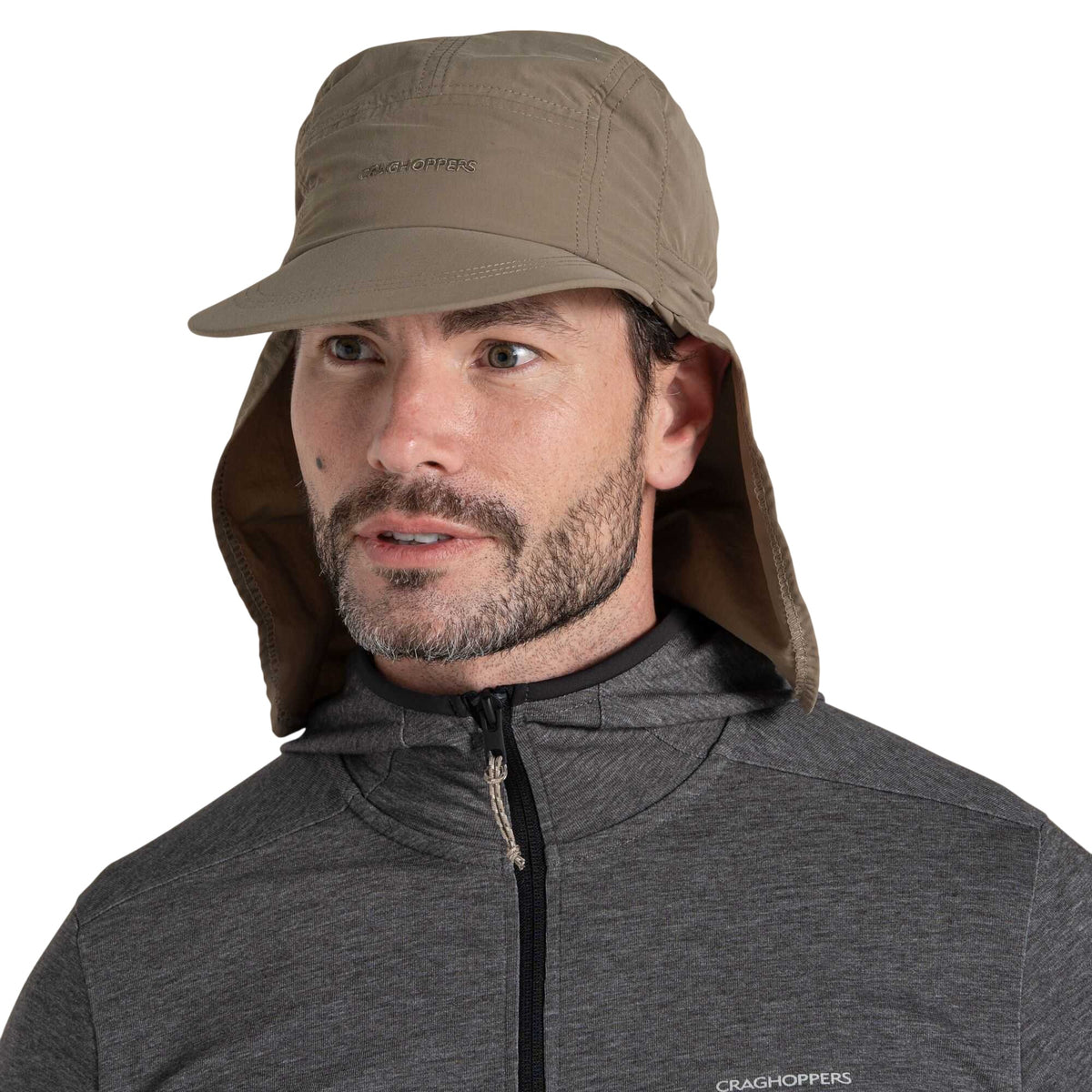 Pebble - Lifestyle - Craghoppers Mens NosiLife III Logo Desert Hat