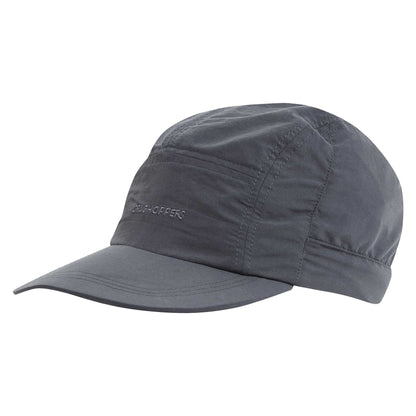 Black Pepper - Front - Craghoppers Mens NosiLife III Logo Desert Hat