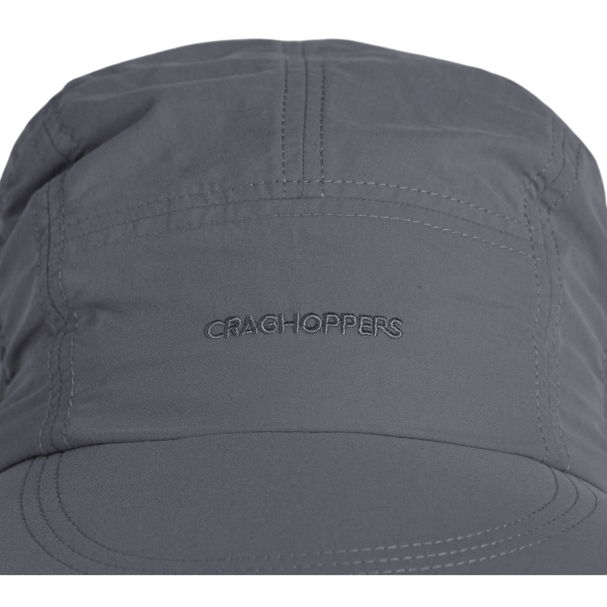 Black Pepper - Side - Craghoppers Mens NosiLife III Logo Desert Hat