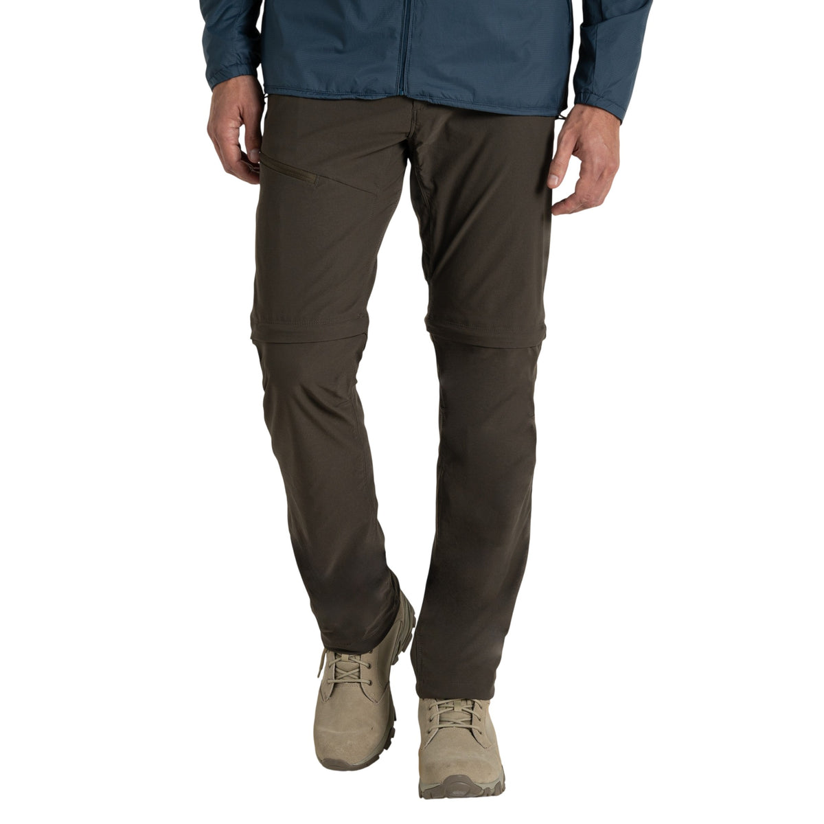 Woodland Green - Side - Craghoppers Mens NosiLife Pro III Convertible Trousers