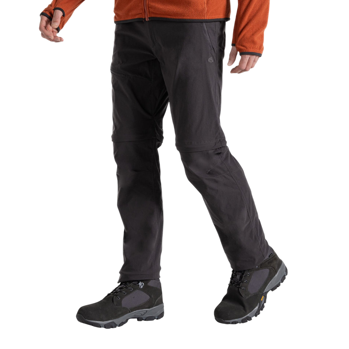 Black Pepper - Side - Craghoppers Mens NosiLife Pro III Convertible Trousers
