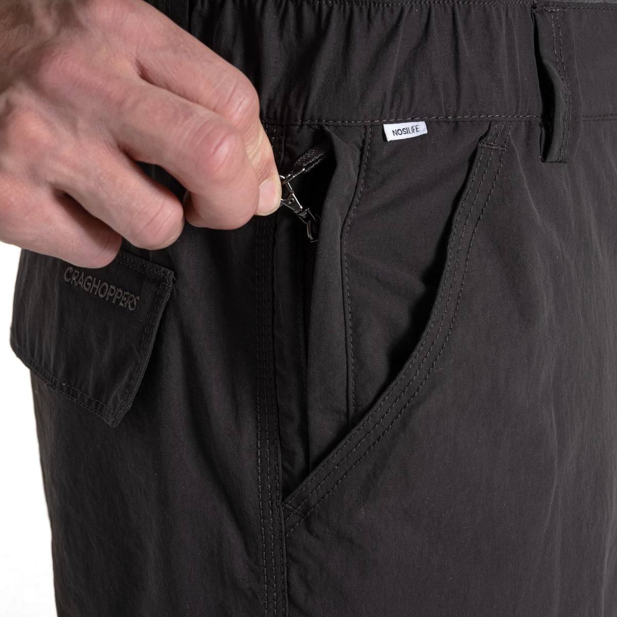 Black Pepper - Pack Shot - Craghoppers Mens III Nosilife Cargo Shorts